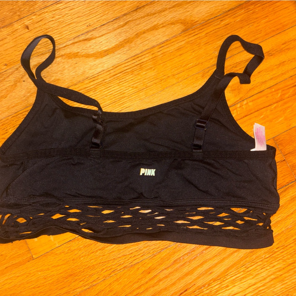 PINK Victoria's Secret Black Cutout Bralette